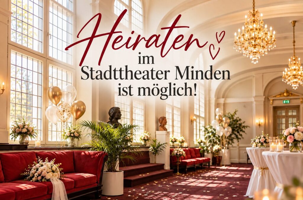 Der schönste Tag im Leben bekommt eine ganz besondere Bühne: das Stadttheater Minden. ✨
